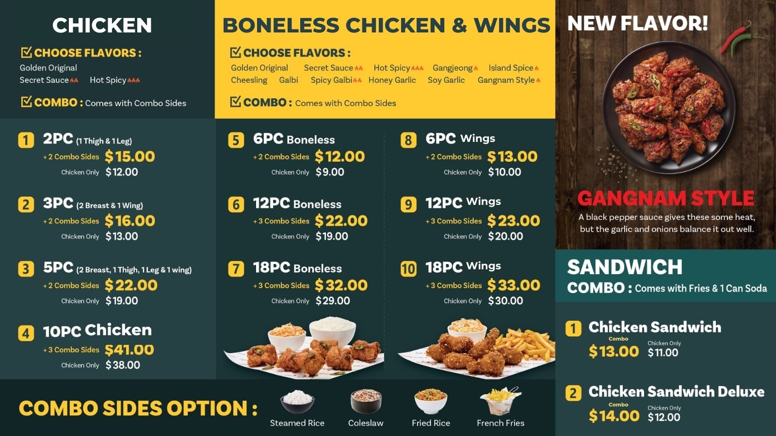 NEW MENU Updated 1